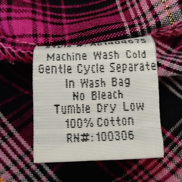 Adiktd Women's Plaid Pearl Snap Western Lace Trimmed Embellished Rodeo Shirt L - Picture 12 of 12